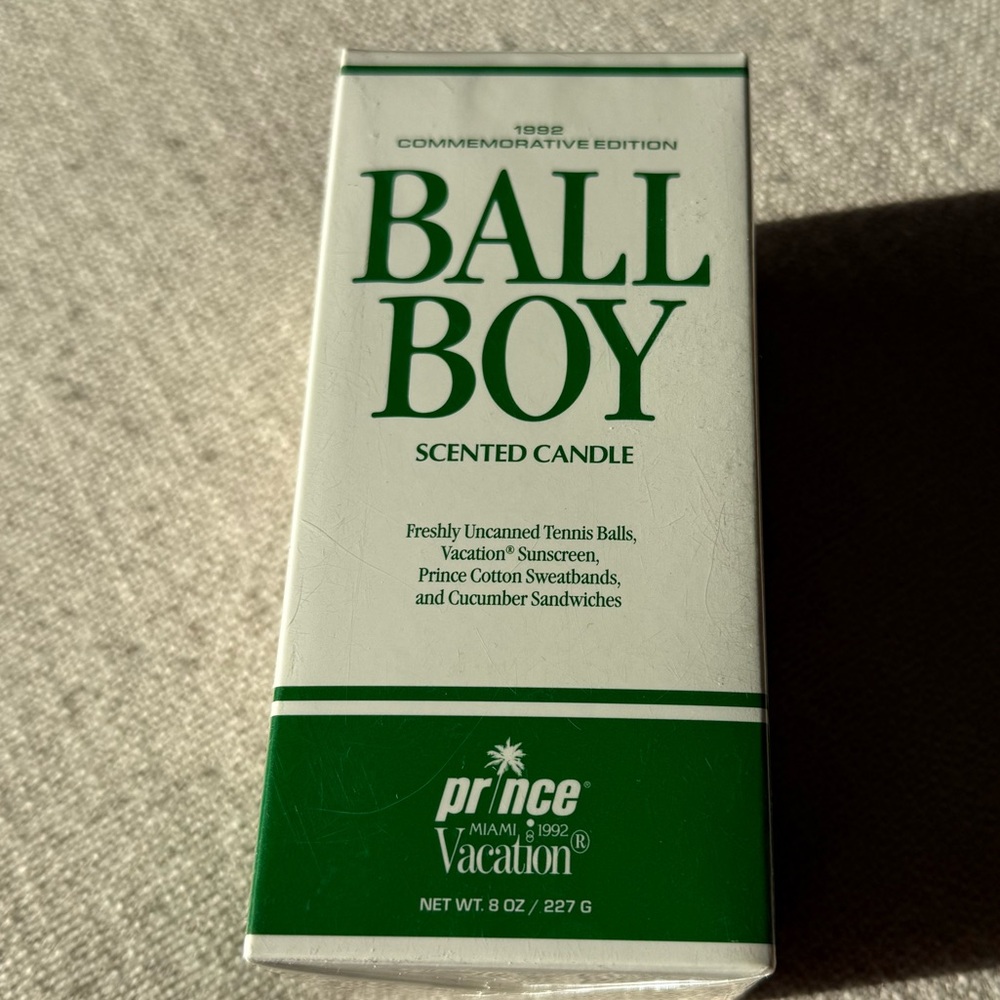 NIB Prince Ball Boy Vacation Scented Commemorative Candle - Picture 2 of 6